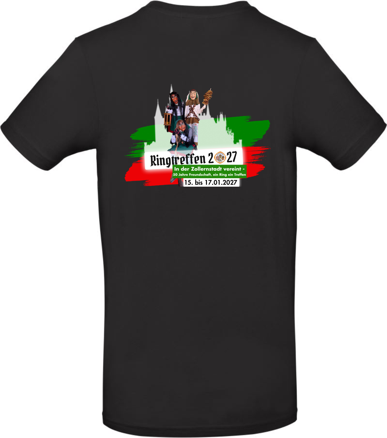 Herren T-Shirt Ringtreffen - Zollerhexen
inkl. Logos