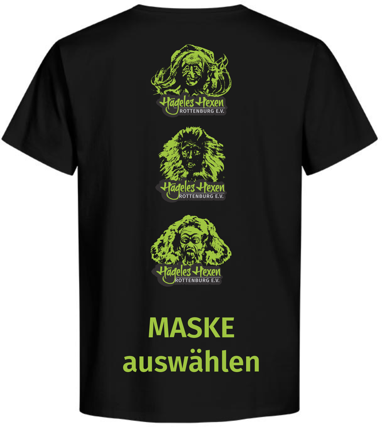 Herren T-Shirt Hägeles Hexen -
inkl. Brustdruck mit Name & Rückendruck