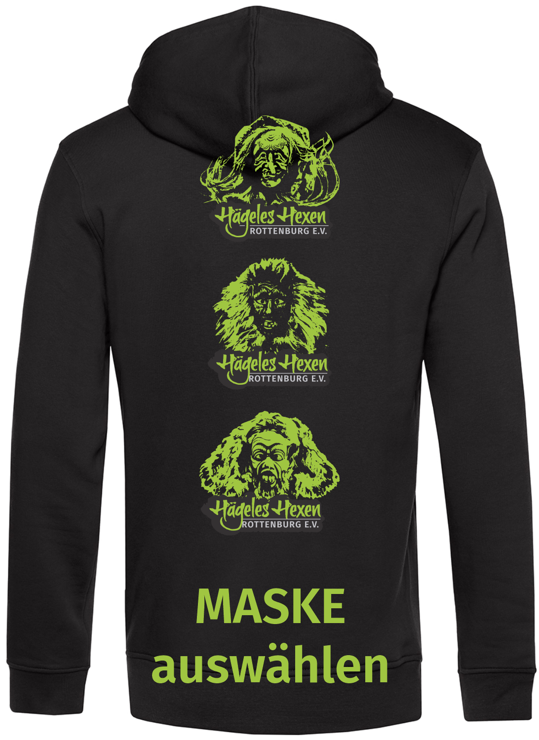 Unisex Kapuzen Sweatjacke Hägeles Hexen -
inkl. Brustdruck mit Name & Rückendruck
