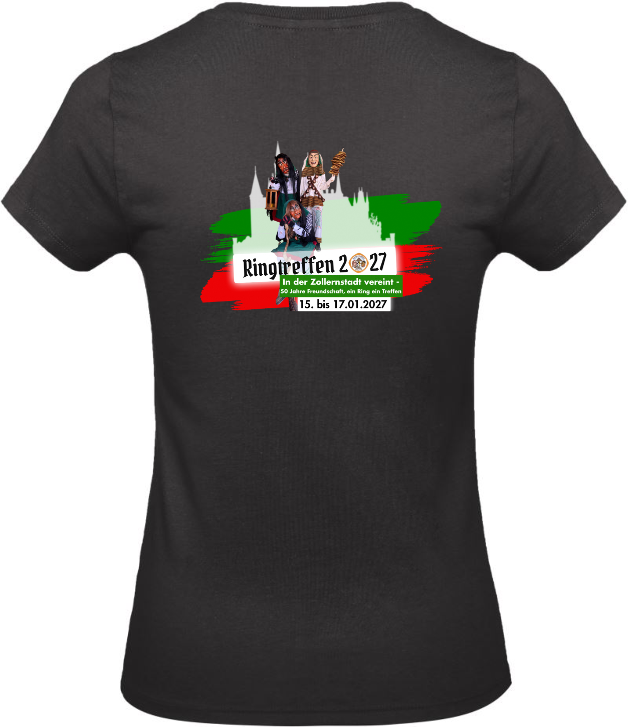 Damen T-Shirt Ringtreffen - Zollerhexen
inkl. Logos