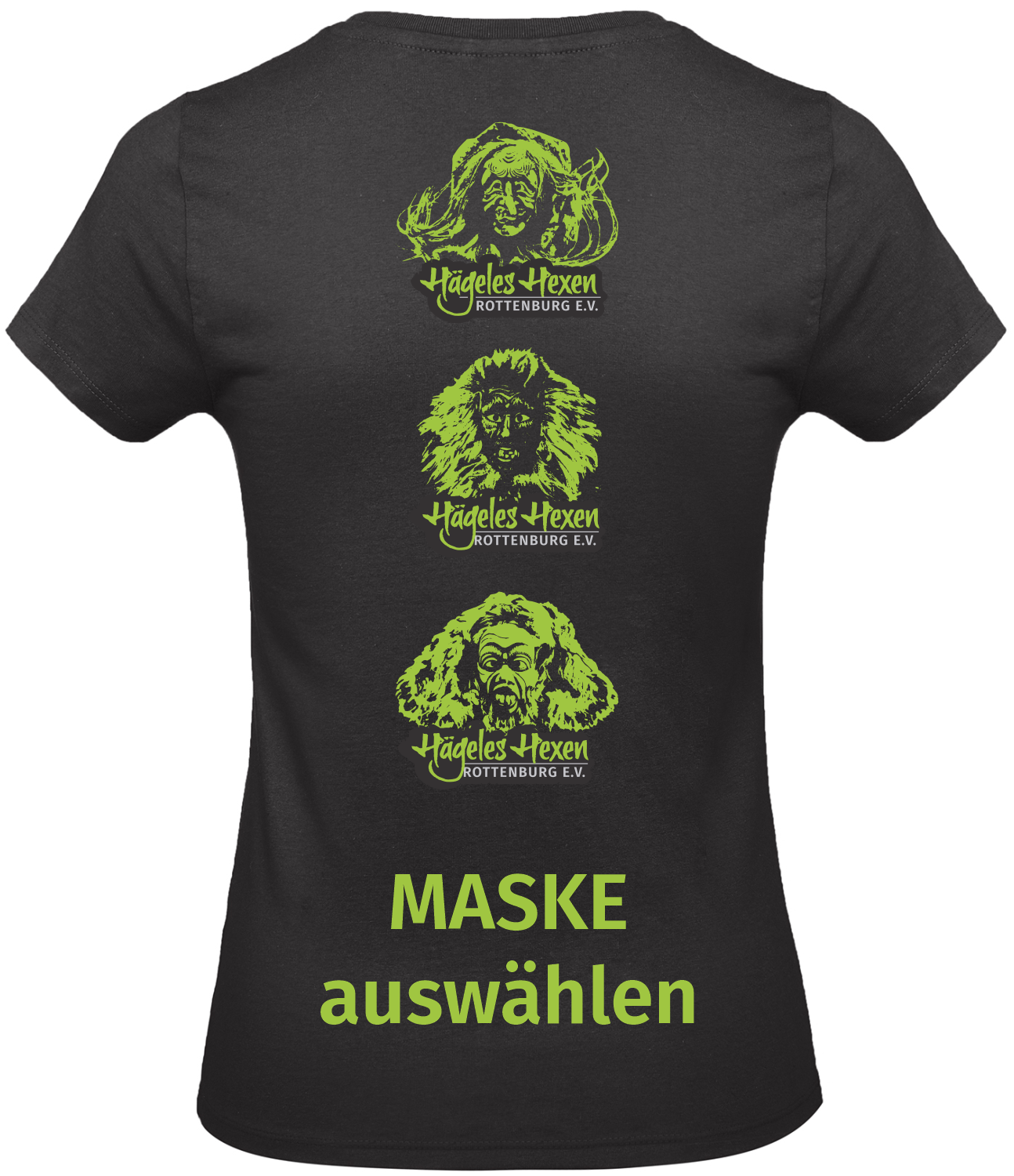Damen T-Shirt Hägeles Hexen - 
inkl. Brustdruck mit Name & Rückendruck