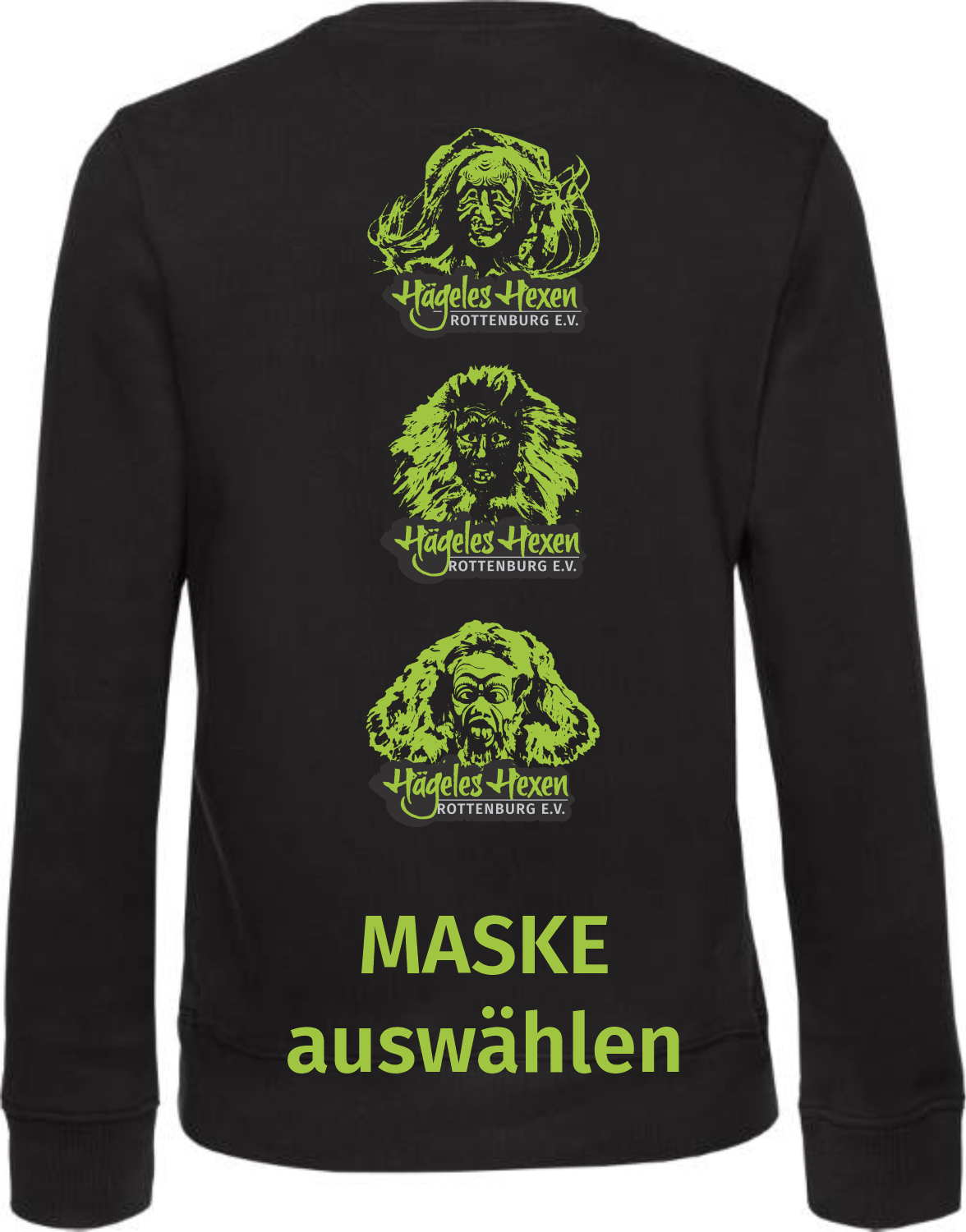 Damen Sweatshirt Hägeles Hexen - 
inkl. Brustdruck mit Name & Rückendruck
