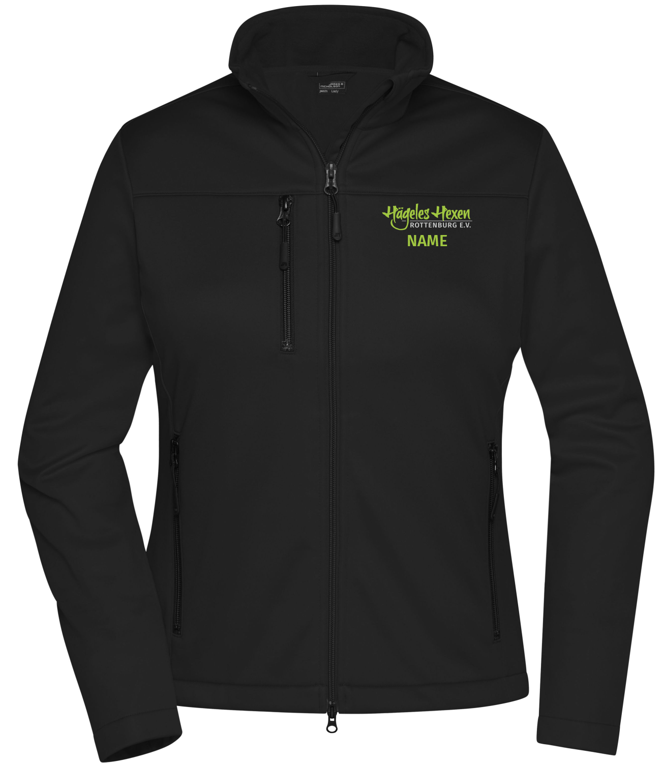 Damen 3-Lagen Softshell Jacke Hägeles Hexen - 
inkl. Brustdruck mit Name & Rückendruck