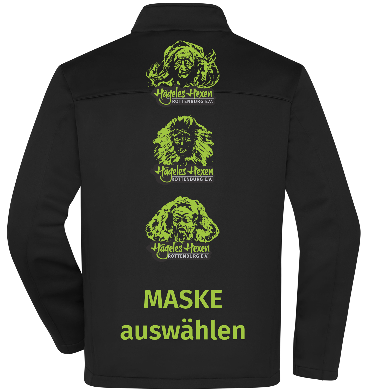Herren 3-Lagen Softshell Jacke Hägeles Hexen - 
inkl. Brustdruck mit Name & Rückendruck