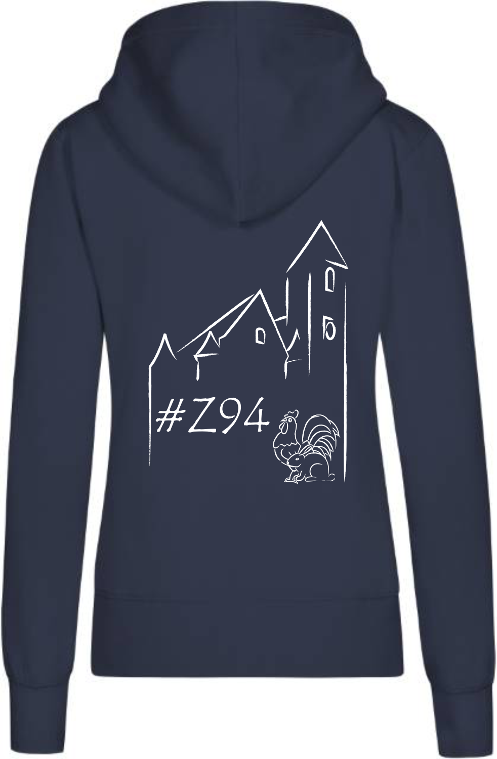 Damen Kapuzen Sweater Z94 - 
inkl. Brustdruck/Rückendruck & 2 Ärmellogos